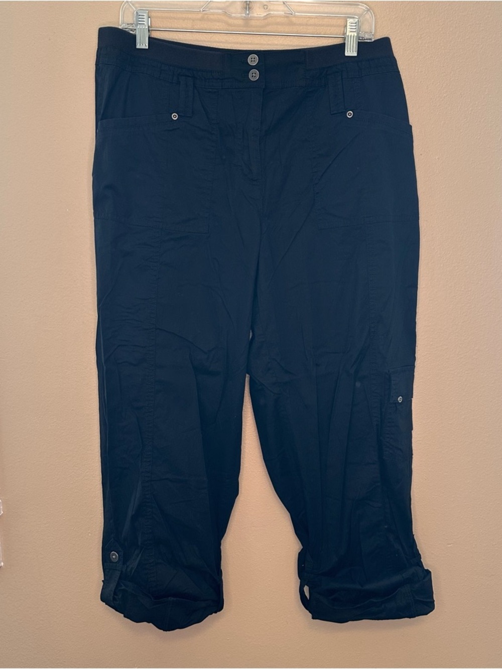 Laura Ashley Black Pants with Elastic Waistband